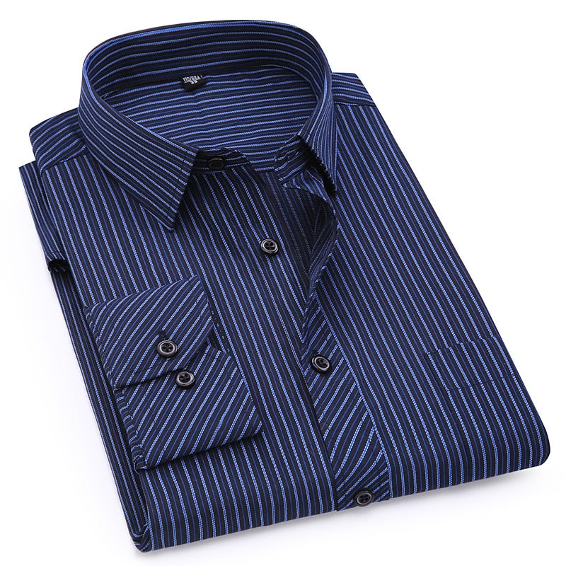 Slim Fit Long Sleeved Classic Striped ...